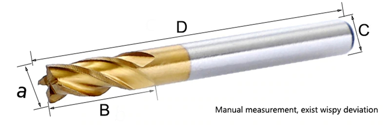 Router Bit Titanium HSS 4 Flutes Straight Shank End Mill Cutter Wood Steel Milling Tool